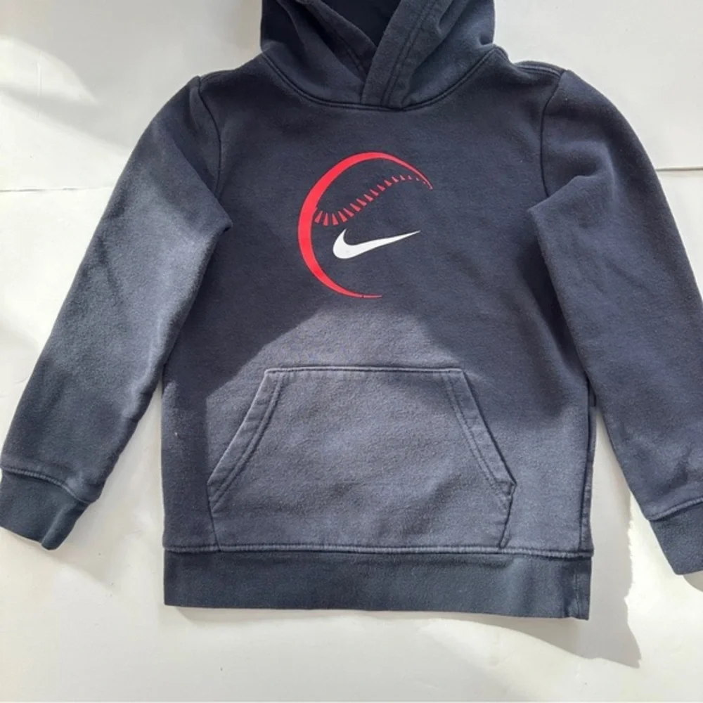 Nike Pullover‎ Hoodie Kids Size 6 Medium 5-6 Years Old Navy Blue